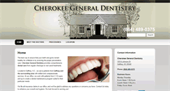 Desktop Screenshot of cherokeegeneraldentistry.com